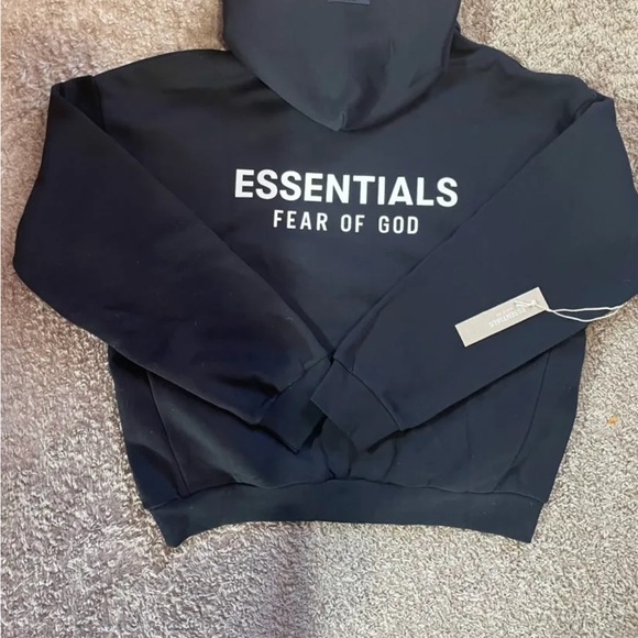 Essentials Midnight Black Hoodie - Picture 2 of 2